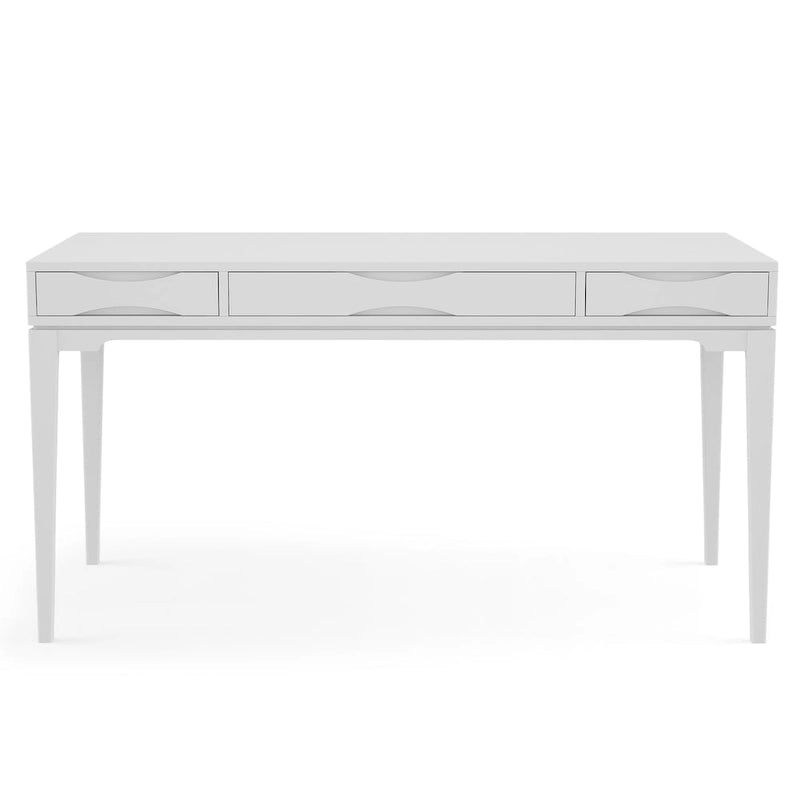 Solid Rubberwood Mid-Century Writing Desk, 60 in., 1 Person