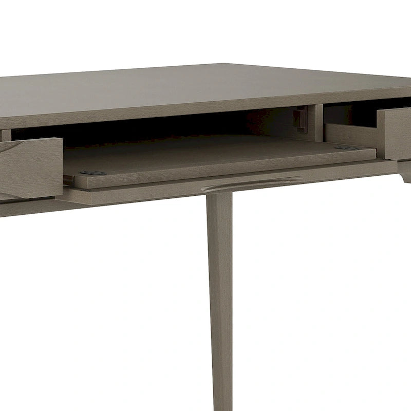 Solid Rubberwood Mid-Century Writing Desk, 60 in., 1 Person