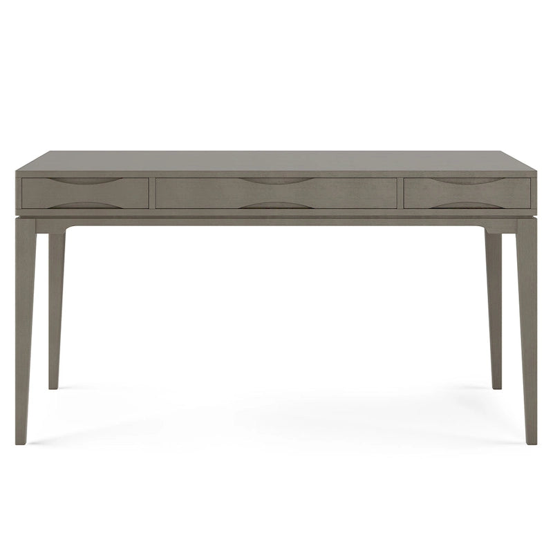 Solid Rubberwood Mid-Century Writing Desk, 60 in., 1 Person