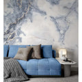 GK Wall Design Grey Stone Light Marble Texture Removable Wallpaper