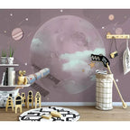 GK Wall Design Kids Cartoon Planets and Space Removable Wallpaper