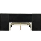 Beige Velvet Upholstered Platform Bed with Headboard & Shelves – Full/Queen, 1 Person