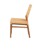 Natural Brown & Walnut Brown Bohemian Rattan Dining Chair, 1-Person