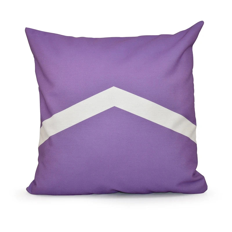 Cojín decorativo bicolor con diseño de chevrón de 26 x 26 pulgadas