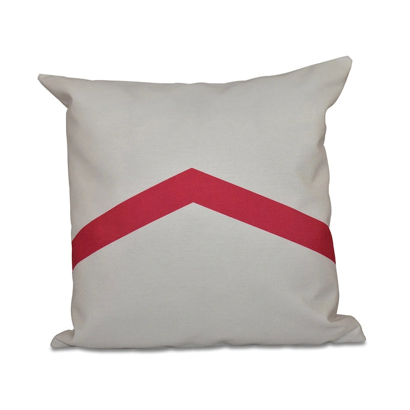 Cojín decorativo bicolor con diseño de chevrón de 26 x 26 pulgadas
