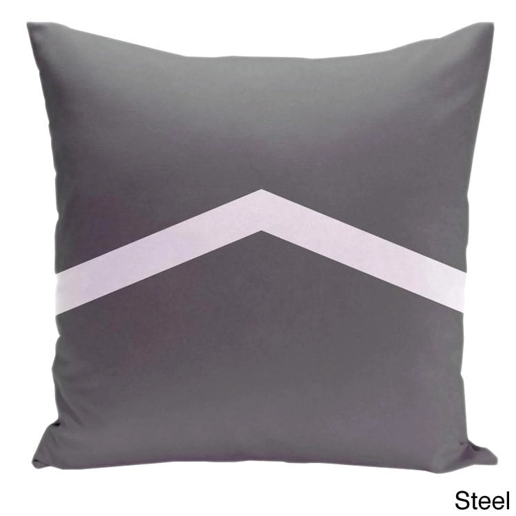 Cojín decorativo bicolor con diseño de chevrón de 26 x 26 pulgadas