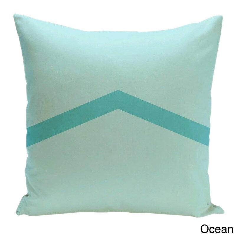 Cojín decorativo bicolor con diseño de chevrón de 26 x 26 pulgadas