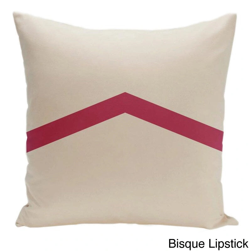 Cojín decorativo bicolor con diseño de chevrón de 26 x 26 pulgadas