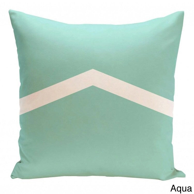 Cojín decorativo bicolor con diseño de chevrón de 26 x 26 pulgadas