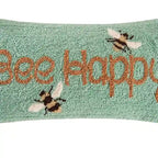 Almohada decorativa decorativa con gancho Bee Happy de 10x20