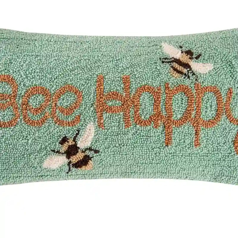 Almohada decorativa decorativa con gancho Bee Happy de 10x20