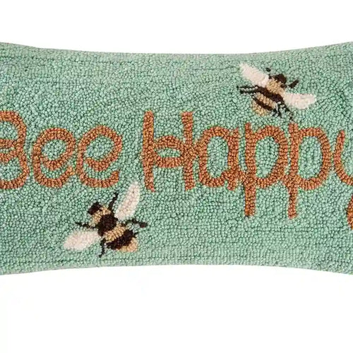 Almohada decorativa decorativa con gancho Bee Happy de 10x20