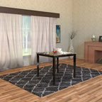 Brown Marble-Top High Bar Table, Wood, 2-Seater