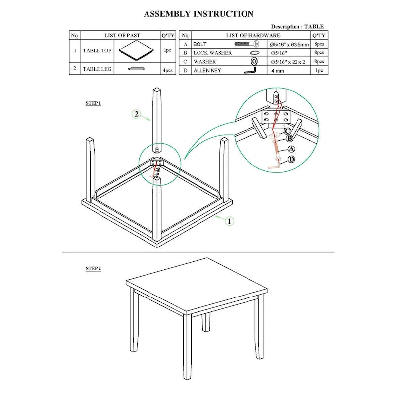 Brown Marble-Top High Bar Table, Wood, 2-Seater