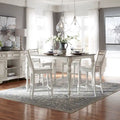 Antique White 5-Piece Counter Height Dining Set, Seats 4