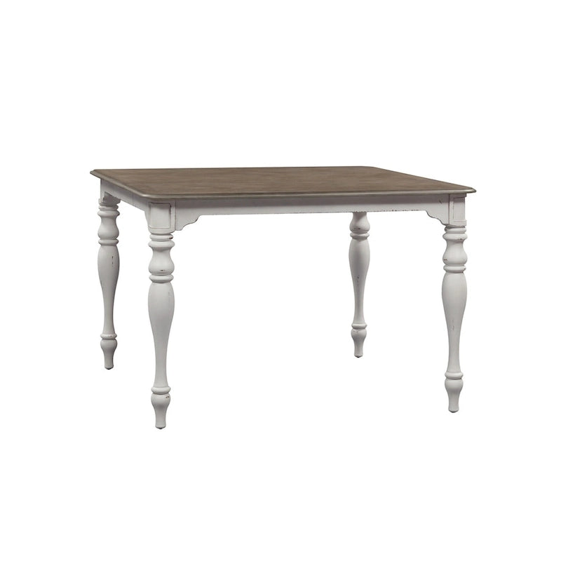 Antique White 5-Piece Counter Height Dining Set, Seats 4