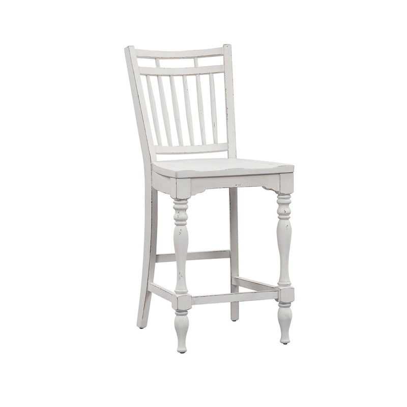 Antique White 5-Piece Counter Height Dining Set, Seats 4