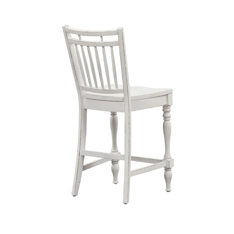 Antique White 5-Piece Counter Height Dining Set, Seats 4