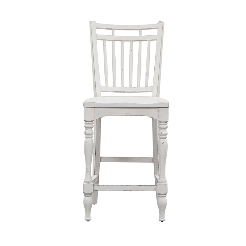 Antique White 5-Piece Counter Height Dining Set, Seats 4