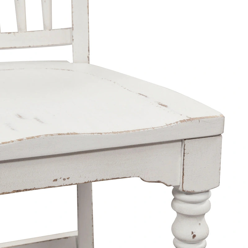 Antique White 5-Piece Counter Height Dining Set, Seats 4