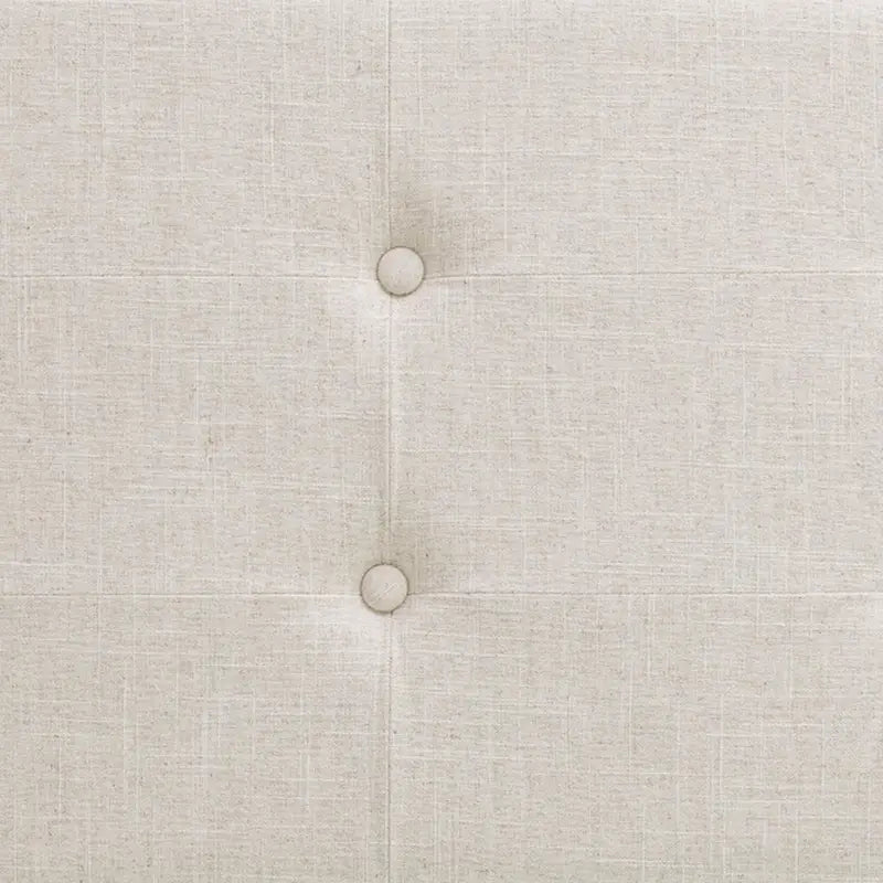 Off White Button-Tufted Upholstered Bench – 2-Person