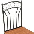 Brown & Black MDF Dining Chairs, Set of 2