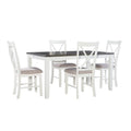 Grey 5-Piece Dining Set for 4, X-Back Chairs