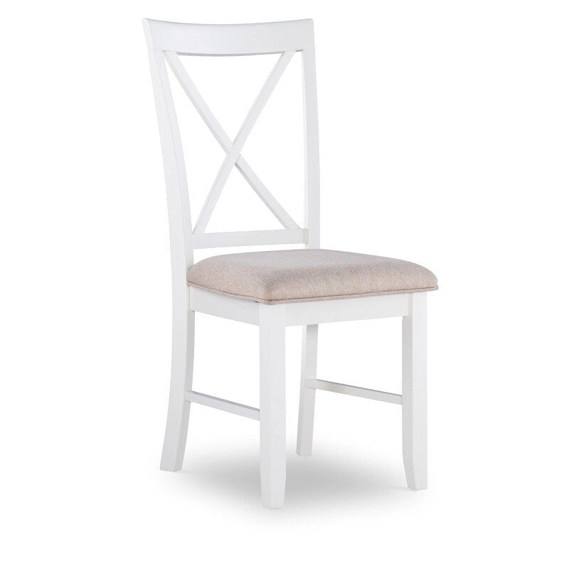 Grey 5-Piece Dining Set for 4, X-Back Chairs