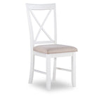 Grey 5-Piece Dining Set for 4, X-Back Chairs