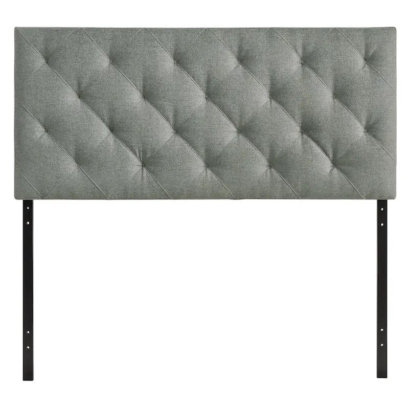 Queen Linen Tufted Headboard – Brown / Grey / Blue
