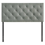 Queen Linen Tufted Headboard – Brown / Grey / Blue