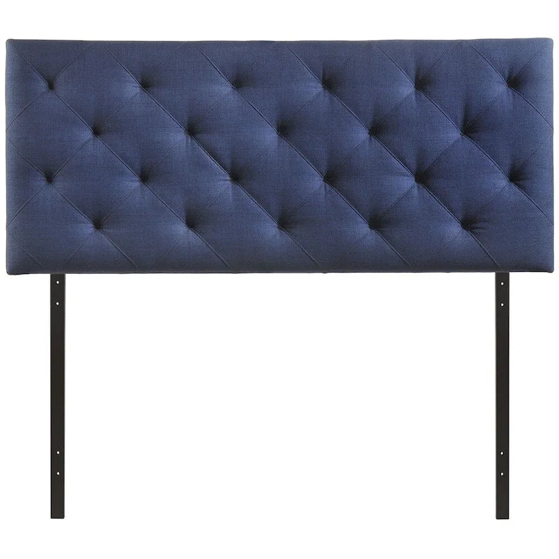 Queen Linen Tufted Headboard – Brown / Grey / Blue