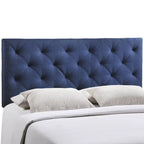 Queen Linen Tufted Headboard – Brown / Grey / Blue