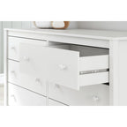 White Scallop 6-Drawer Dresser