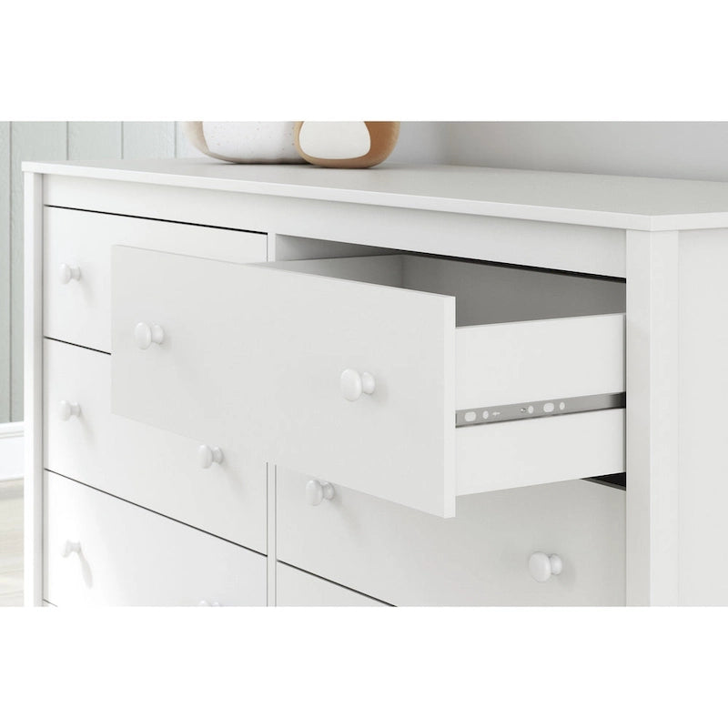 White Scallop 6-Drawer Dresser