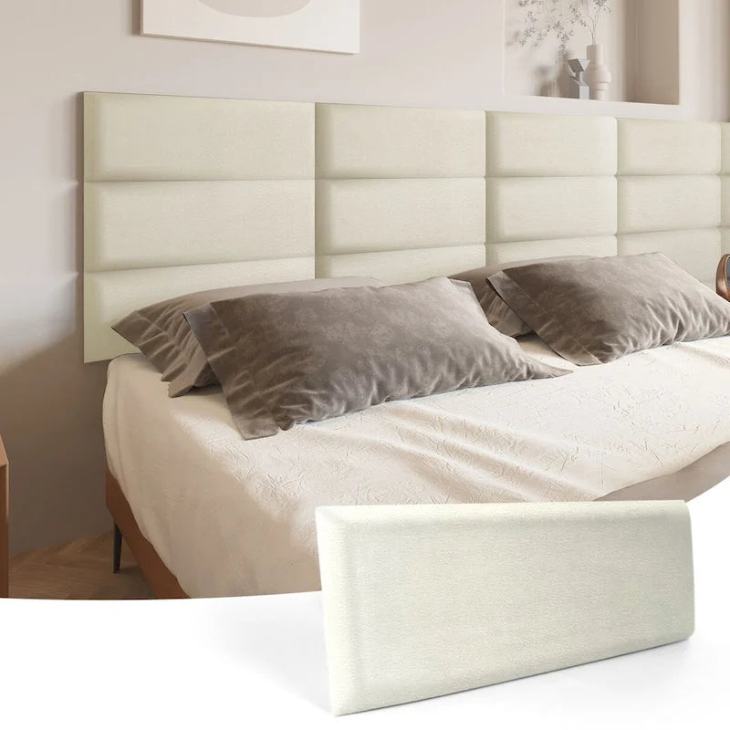 Velvet Smoky Gray / Stone / Pearl Peel-and-Stick Wall Panels – Pack of 12, 1–2 Person Install