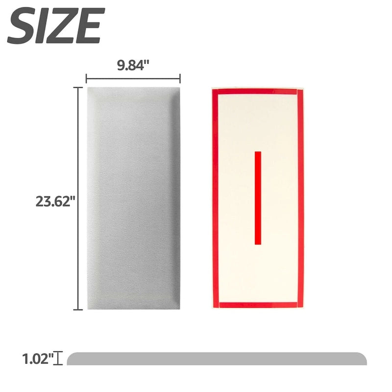 Velvet Smoky Gray / Stone / Pearl Peel-and-Stick Wall Panels – Pack of 12, 1–2 Person Install