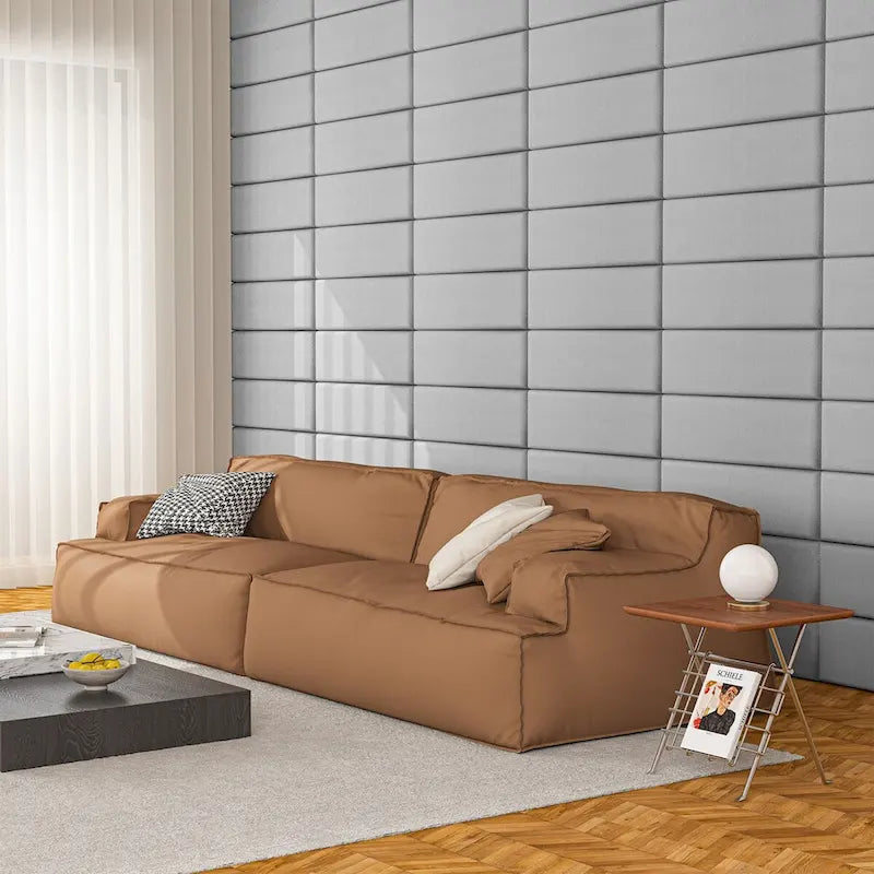 Velvet Smoky Gray / Stone / Pearl Peel-and-Stick Wall Panels – Pack of 12, 1–2 Person Install