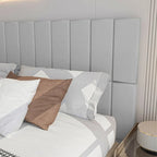 Velvet Smoky Gray / Stone / Pearl Peel-and-Stick Wall Panels – Pack of 12, 1–2 Person Install