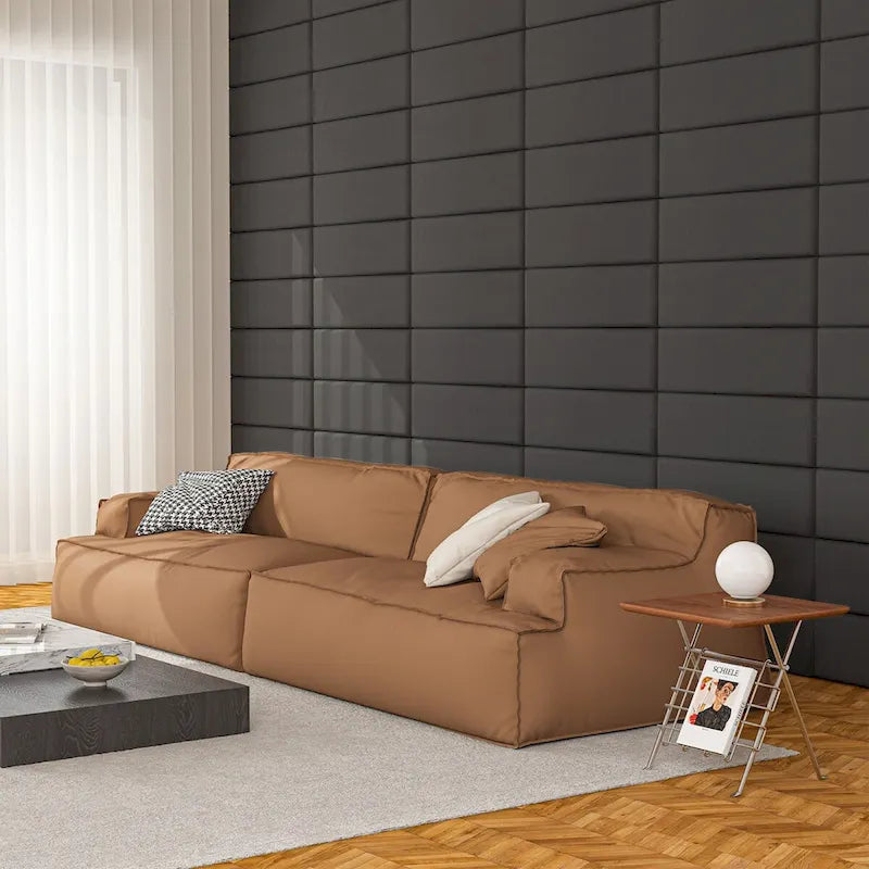 Velvet Smoky Gray / Stone / Pearl Peel-and-Stick Wall Panels – Pack of 12, 1–2 Person Install