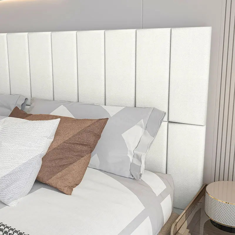 Velvet Smoky Gray / Stone / Pearl Peel-and-Stick Wall Panels – Pack of 12, 1–2 Person Install