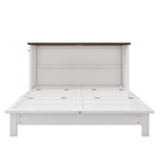 Natural Pine Murphy Bed Chest with Storage Drawer & Charging Station – Queen/Full, Sleeps 1