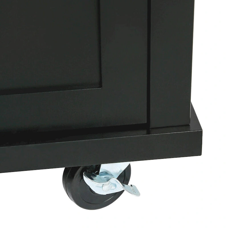 Rolling Kitchen Island Cart with Drop-Leaf | White / Blue / Black