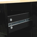 Rolling Kitchen Island Cart with Drop-Leaf | White / Blue / Black