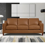 Top-Grain Leather Sofa & Loveseat Set | Track Arm | Brown / Truffle / Cognac / Taupe