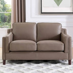 Top-Grain Leather Sofa & Loveseat Set | Track Arm | Brown / Truffle / Cognac / Taupe