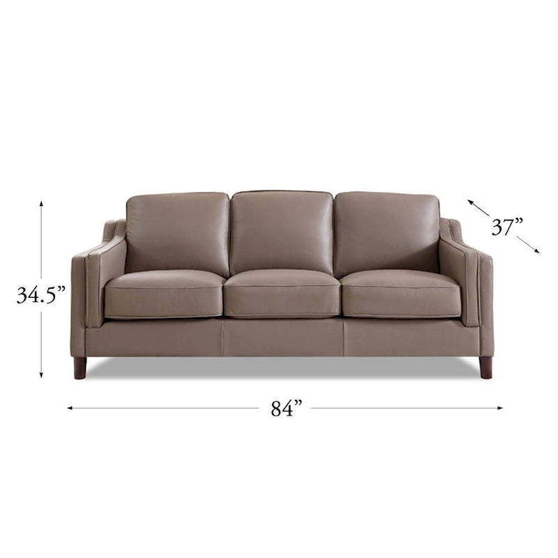 Top-Grain Leather Sofa & Loveseat Set | Track Arm | Brown / Truffle / Cognac / Taupe
