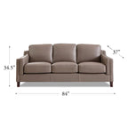 Top-Grain Leather Sofa & Loveseat Set | Track Arm | Brown / Truffle / Cognac / Taupe