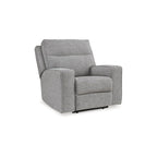 Pewter Power Recliner, 1-Seat, Polyester Fabric