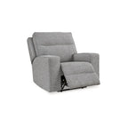 Pewter Power Recliner, 1-Seat, Polyester Fabric